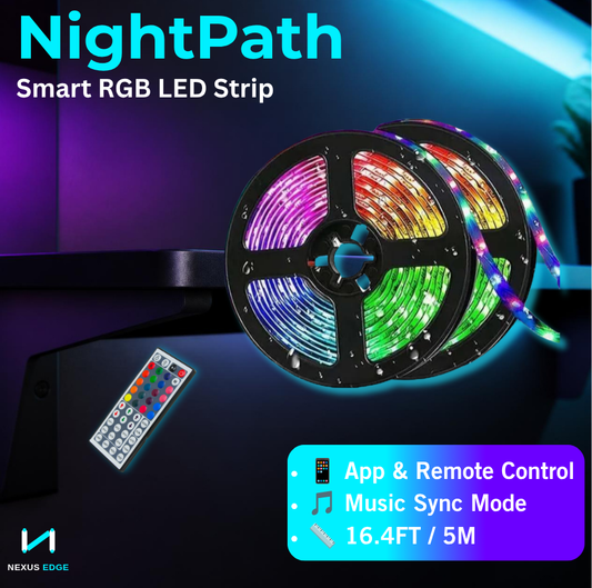NightPath — Motion-Sensor Rechargeable RGB LED Strip